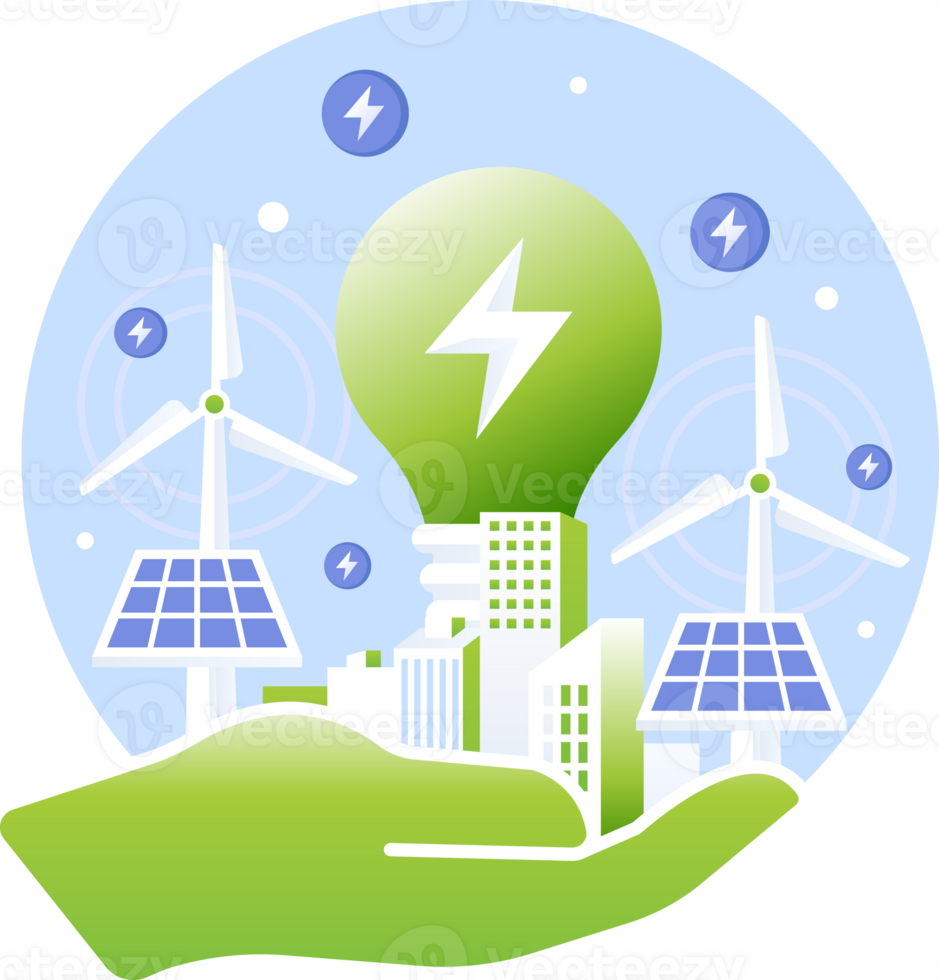 Renewable Energy concept illustration png