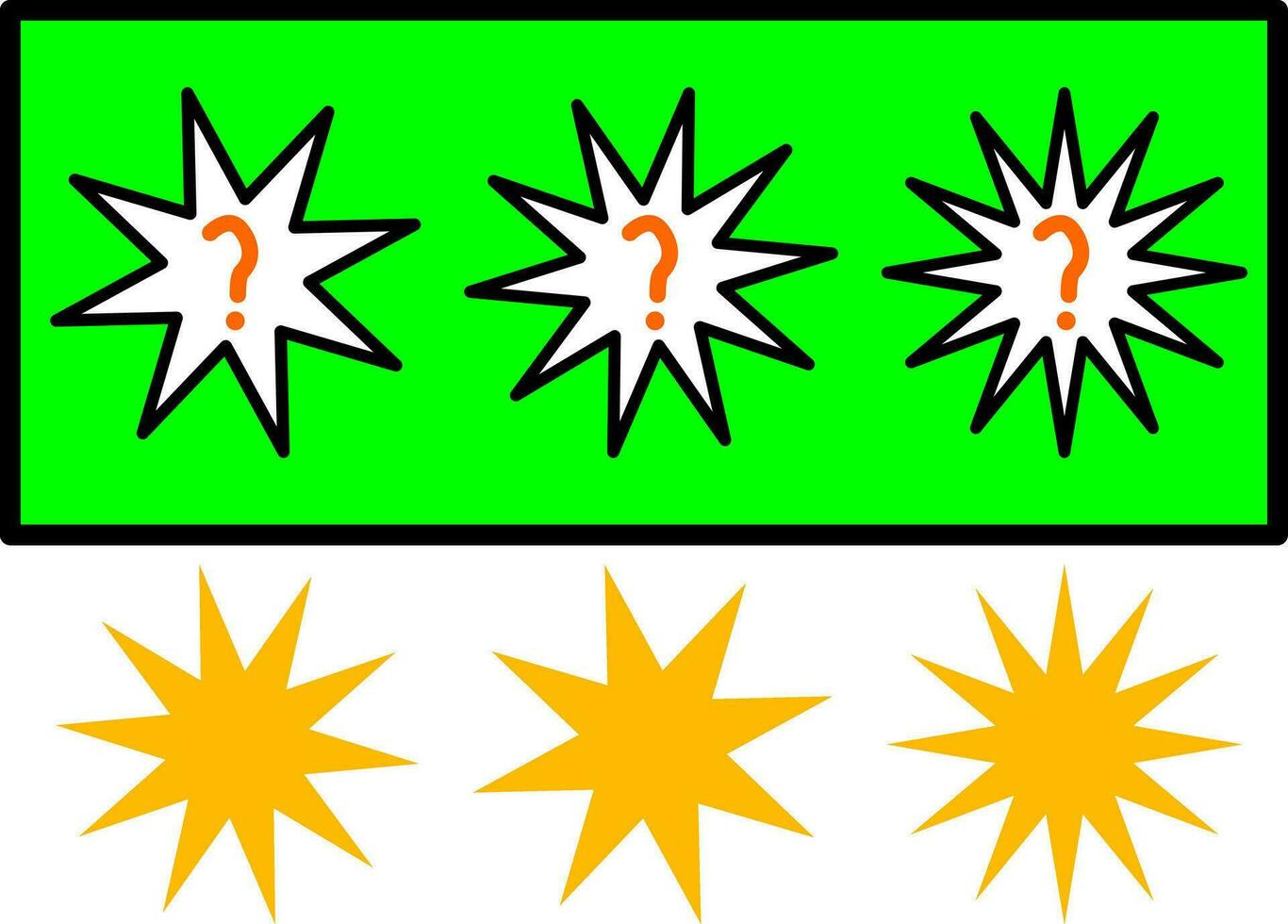 Put a star in the box, iq test,  vector illustration of education quiz