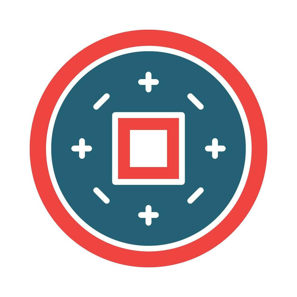 Token Glyph Two Color Icon Design vector