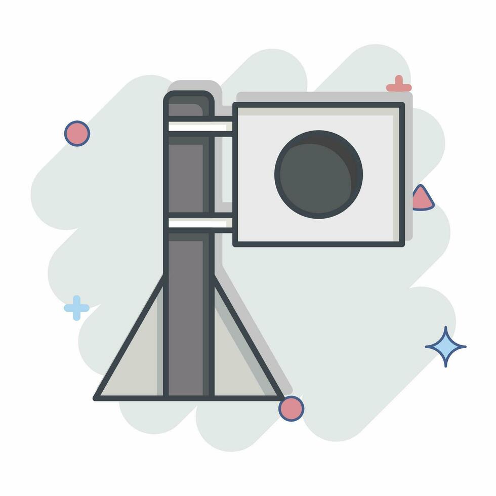Icon Japan Flag. related to Ninja symbol. comic style. simple design editable. simple illustration vector