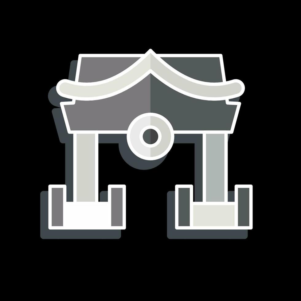 icono santuario. relacionado a ninja símbolo. lustroso estilo. sencillo diseño editable. sencillo ilustración vector