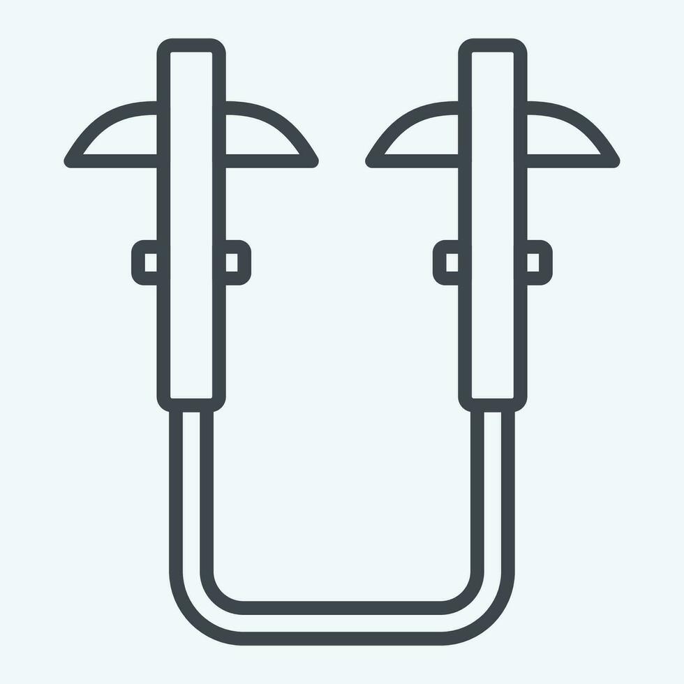 Icon Kama. related to Ninja symbol. line style. simple design editable. simple illustration vector