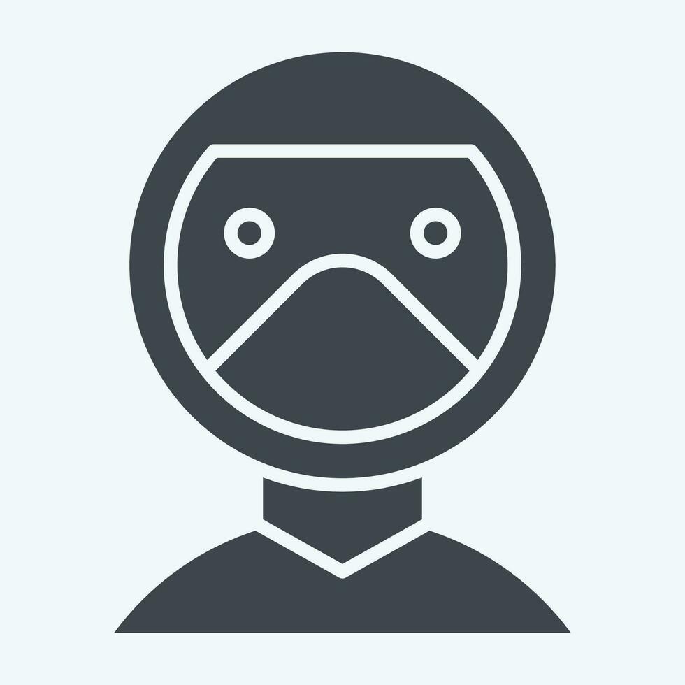 Icon Cloth Cover. related to Ninja symbol. glyph style. simple design editable. simple illustration vector