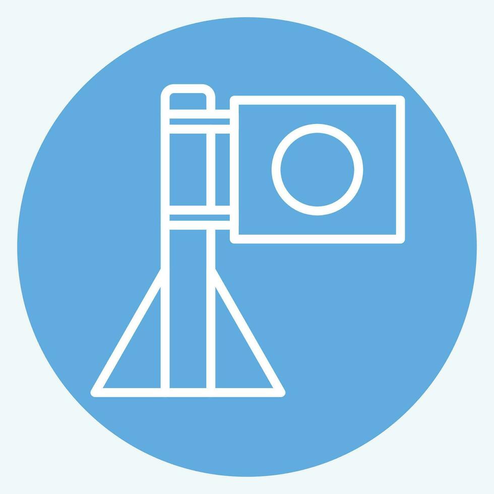 Icon Japan Flag. related to Ninja symbol. blue eyes style. simple design editable. simple illustration vector