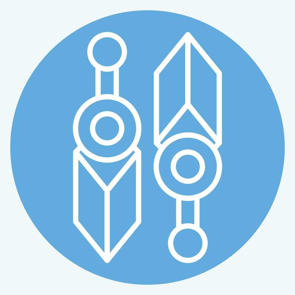 Icon Knife. related to Ninja symbol. blue eyes style. simple design editable. simple illustration vector