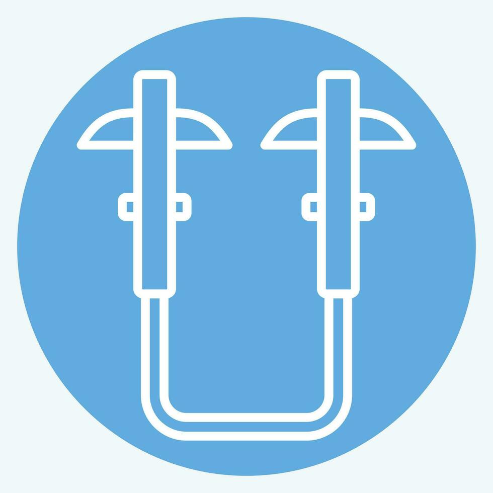 Icon Kama. related to Ninja symbol. blue eyes style. simple design editable. simple illustration vector