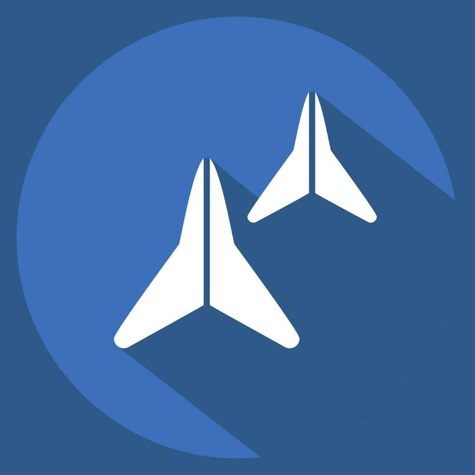 Icon Makibishi. related to Ninja symbol. long shadow style. simple design editable. simple illustration vector