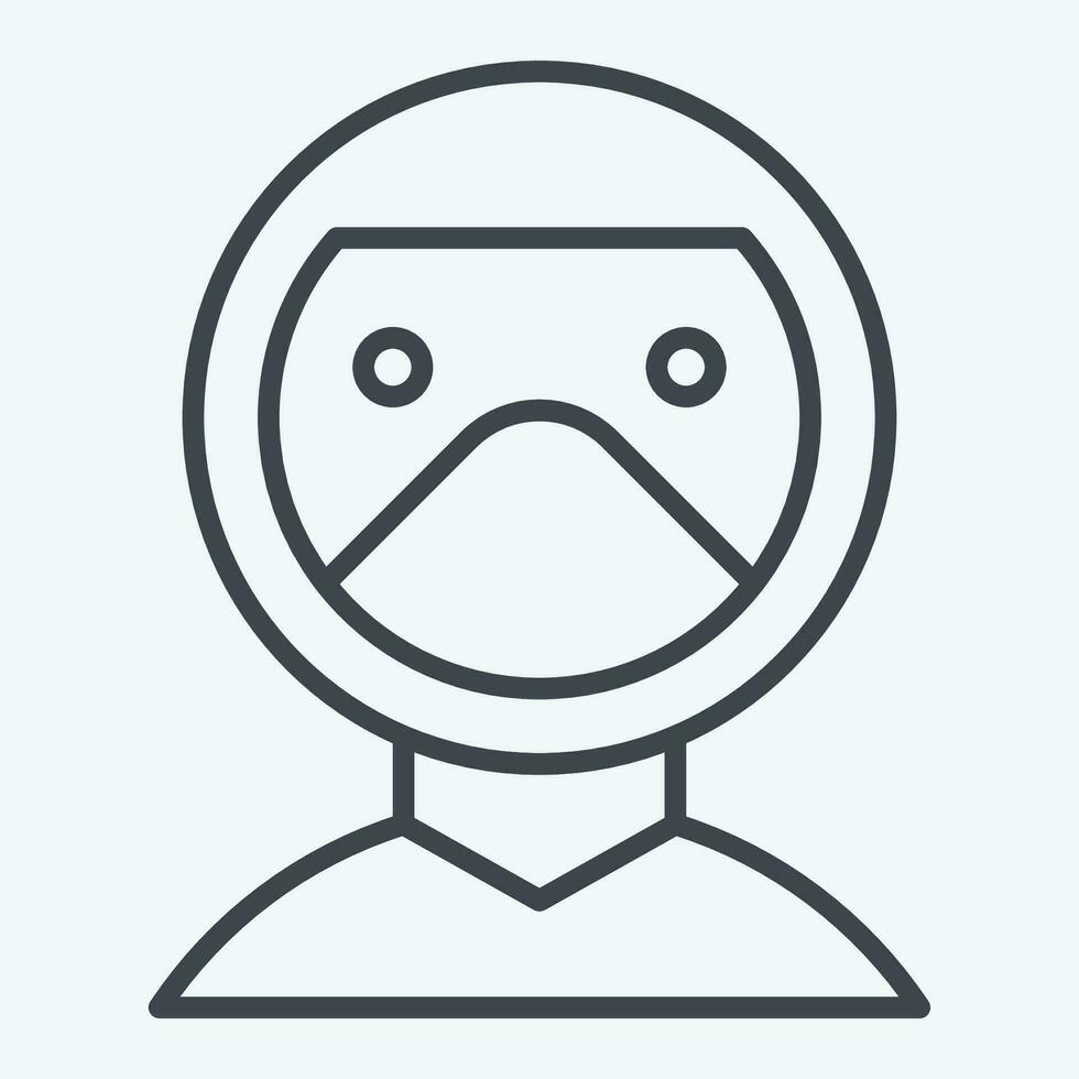 Icon Cloth Cover. related to Ninja symbol. line style. simple design editable. simple illustration vector