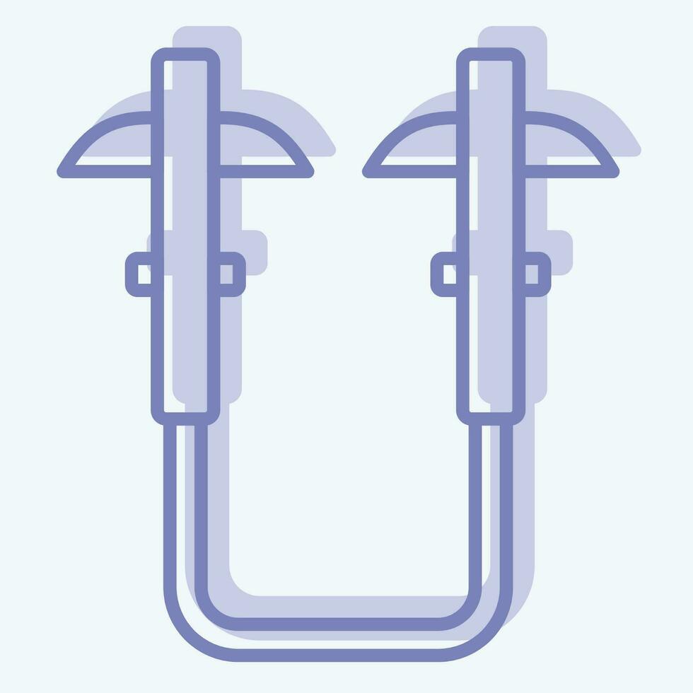 Icon Kama. related to Ninja symbol. two tone style. simple design editable. simple illustration vector