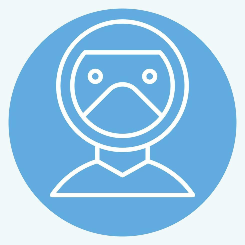 Icon Cloth Cover. related to Ninja symbol. blue eyes style. simple design editable. simple illustration vector