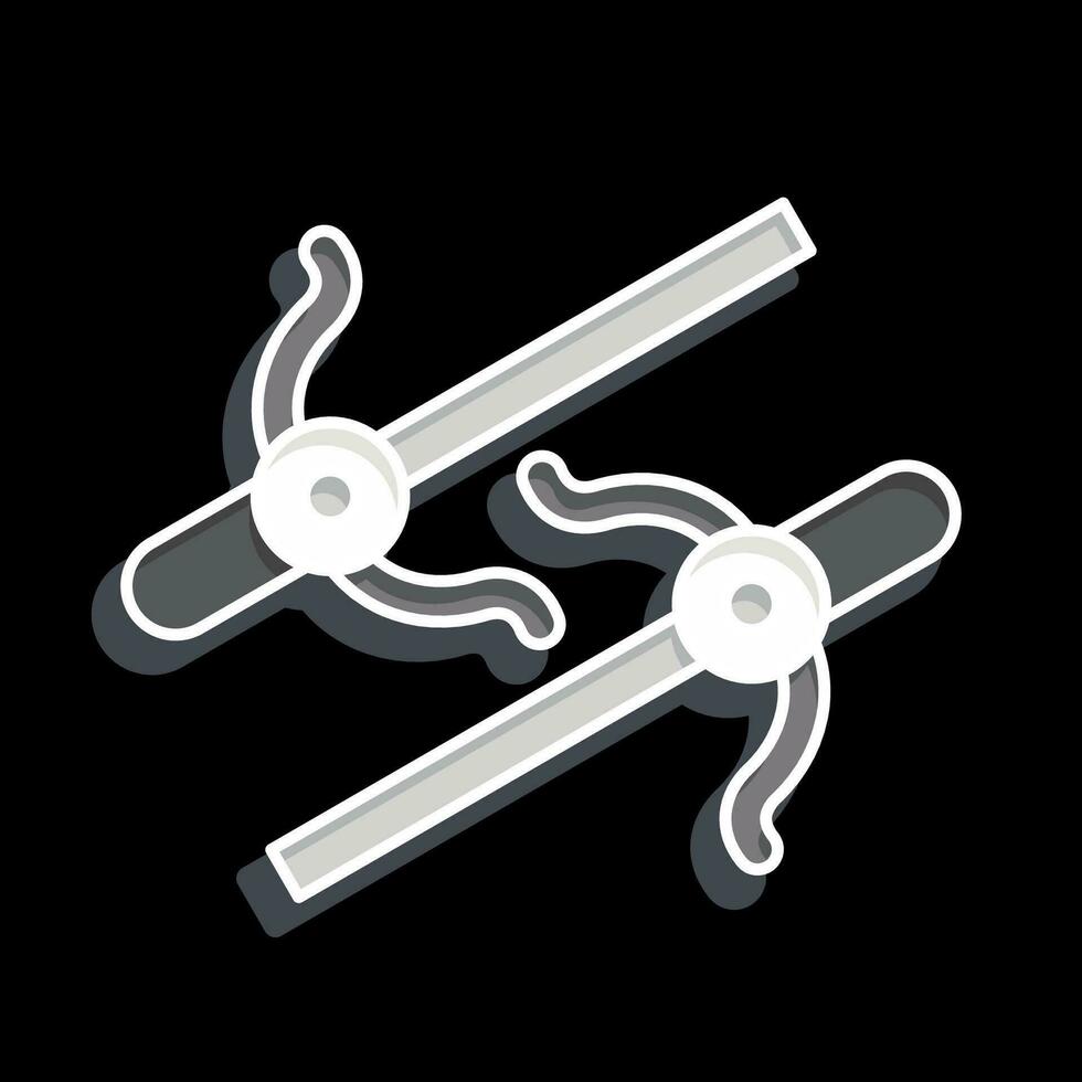 Icon Sai. related to Ninja symbol. glossy style. simple design editable. simple illustration vector