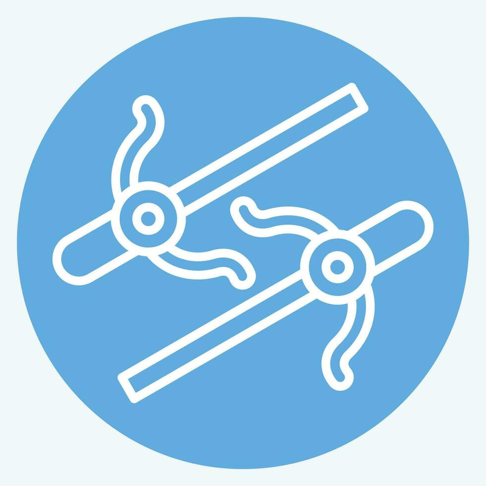 Icon Sai. related to Ninja symbol. blue eyes style. simple design editable. simple illustration vector