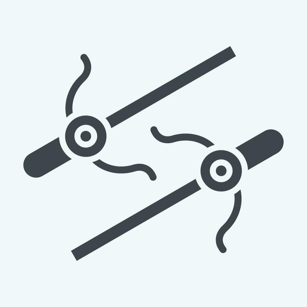 icono dí. relacionado a ninja símbolo. glifo estilo. sencillo diseño editable. sencillo ilustración vector