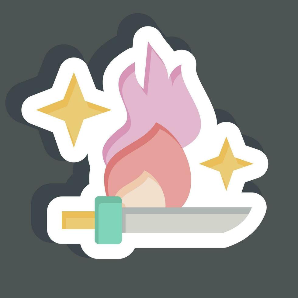 Sticker Ninja Symbol. related to Ninja symbol. simple design editable. simple illustration vector