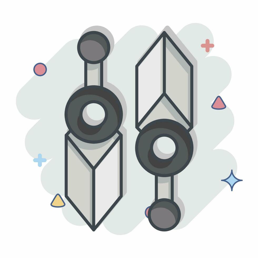 Icon Knife. related to Ninja symbol. comic style. simple design editable. simple illustration vector