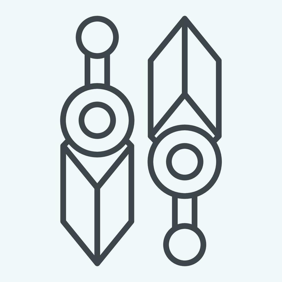 Icon Knife. related to Ninja symbol. line style. simple design editable. simple illustration vector