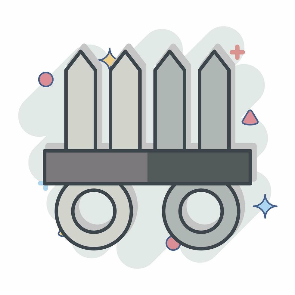 Icon Nekode. related to Ninja symbol. comic style. simple design editable. simple illustration vector