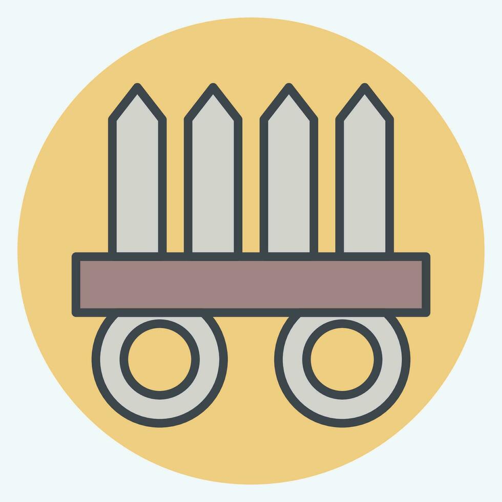 Icon Nekode. related to Ninja symbol. color mate style. simple design editable. simple illustration vector