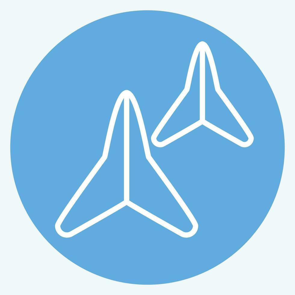 Icon Makibishi. related to Ninja symbol. blue eyes style. simple design editable. simple illustration vector