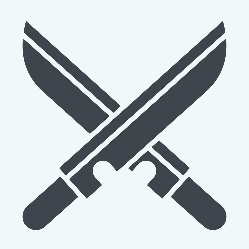 Icon Sword. related to Ninja symbol. glyph style. simple design editable. simple illustration vector