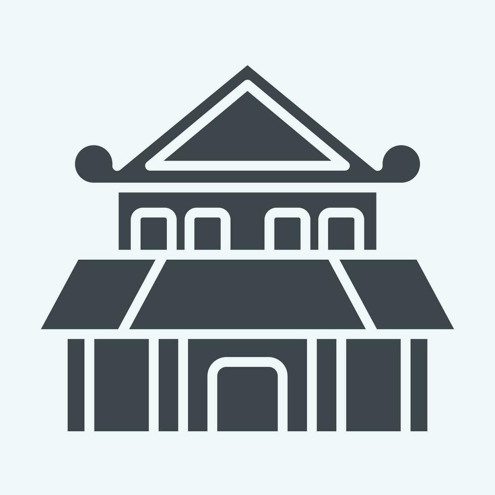 Icon Ninja House. related to Ninja symbol. glyph style. simple design editable. simple illustration vector