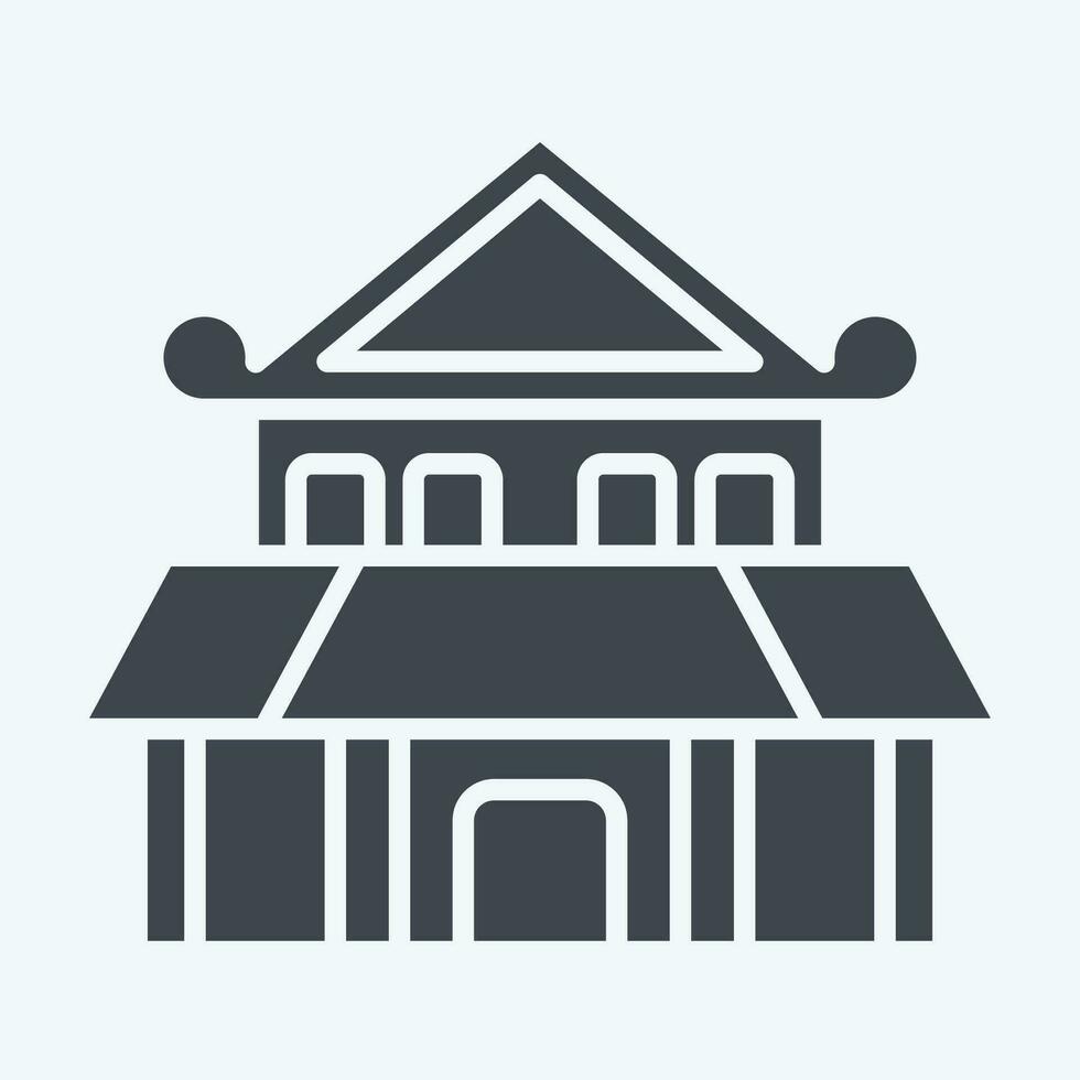 Icon Ninja House. related to Ninja symbol. glyph style. simple design editable. simple illustration vector