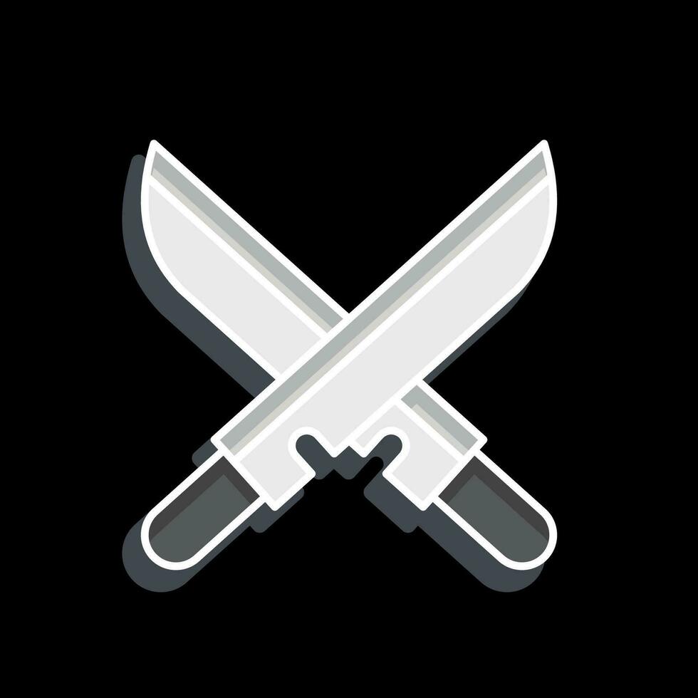 Icon Sword. related to Ninja symbol. glossy style. simple design editable. simple illustration vector