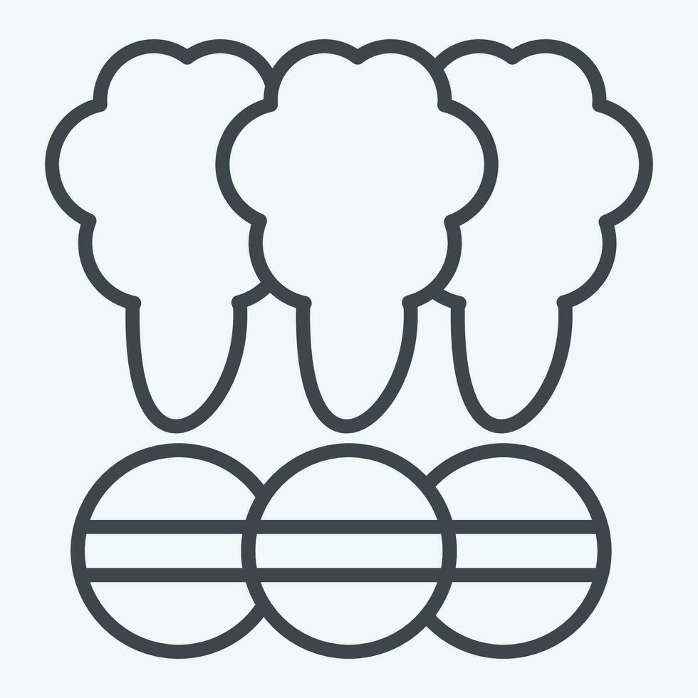 Icon Smoke Bomb. related to Ninja symbol. line style. simple design editable. simple illustration vector