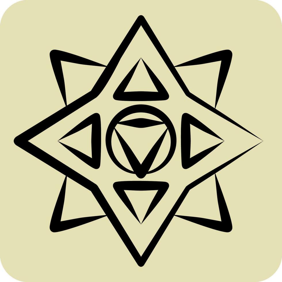 Icon Shuriken. related to Ninja symbol. hand drawn style. simple design editable. simple illustration vector
