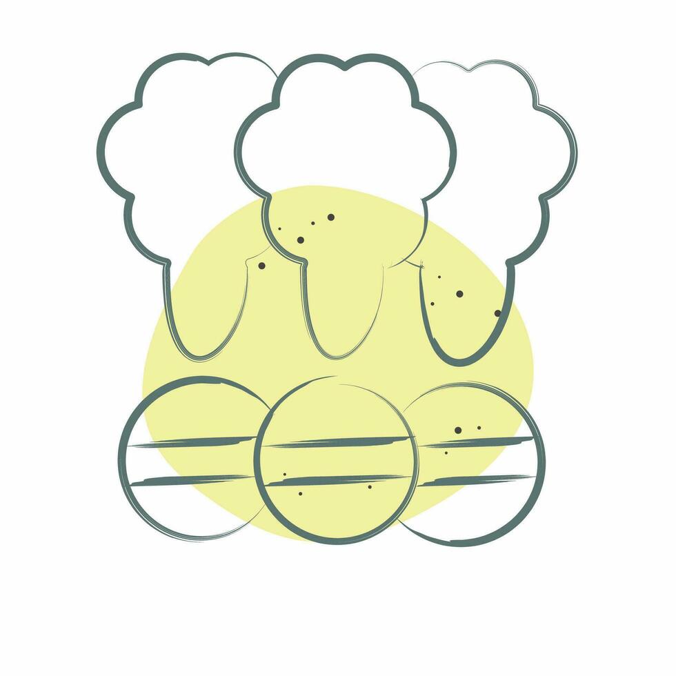 Icon Smoke Bomb. related to Ninja symbol. Color Spot Style. simple design editable. simple illustration vector