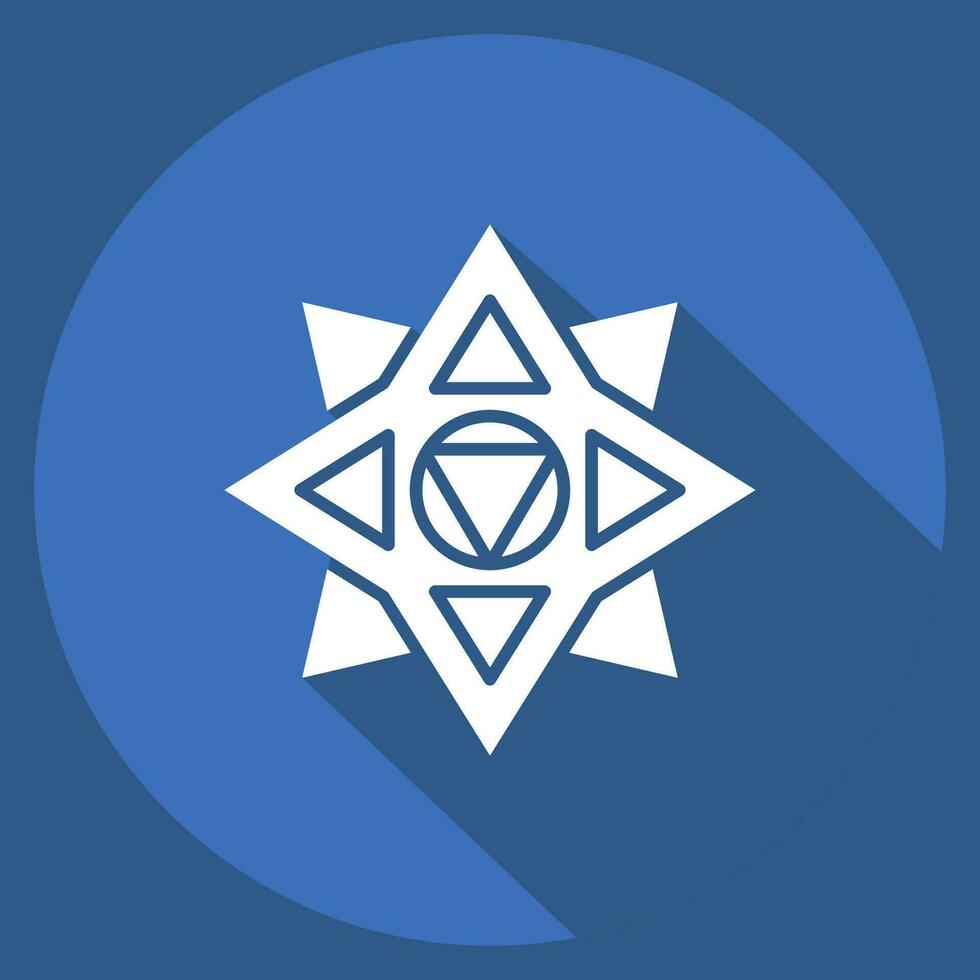 Icon Shuriken. related to Ninja symbol. long shadow style. simple design editable. simple illustration vector