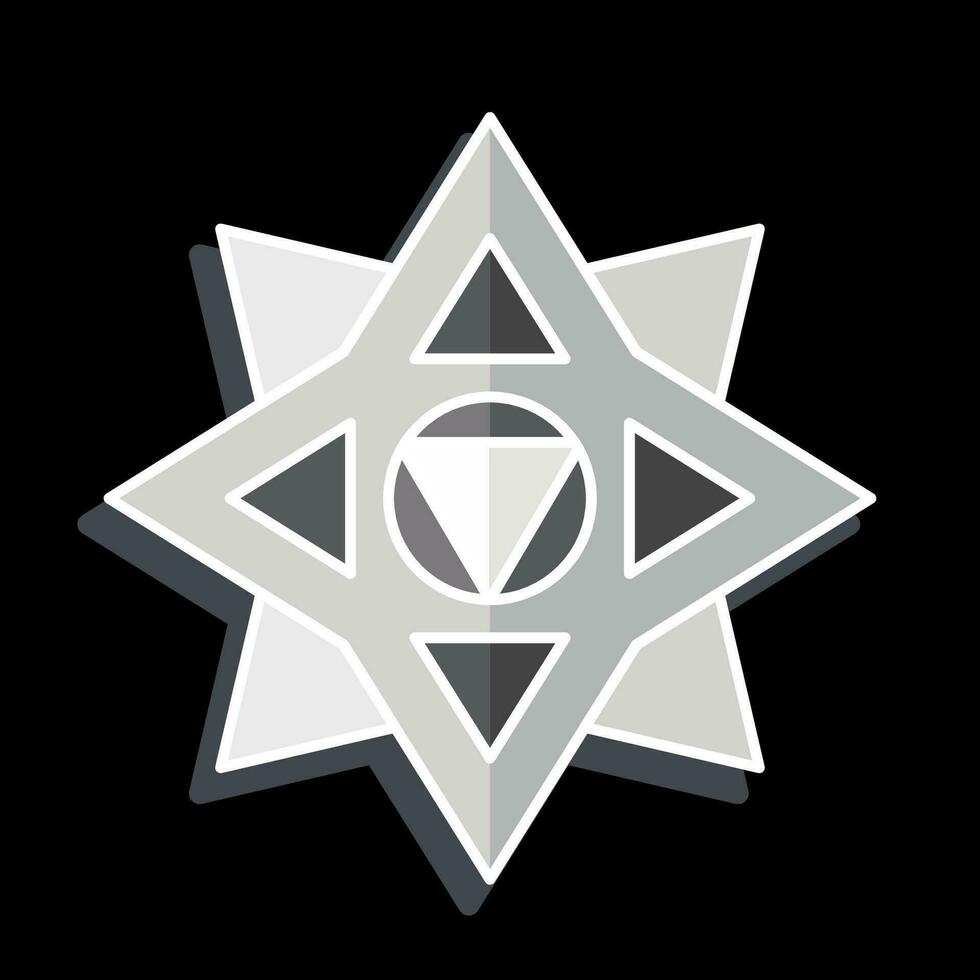 Icon Shuriken. related to Ninja symbol. glossy style. simple design editable. simple illustration vector