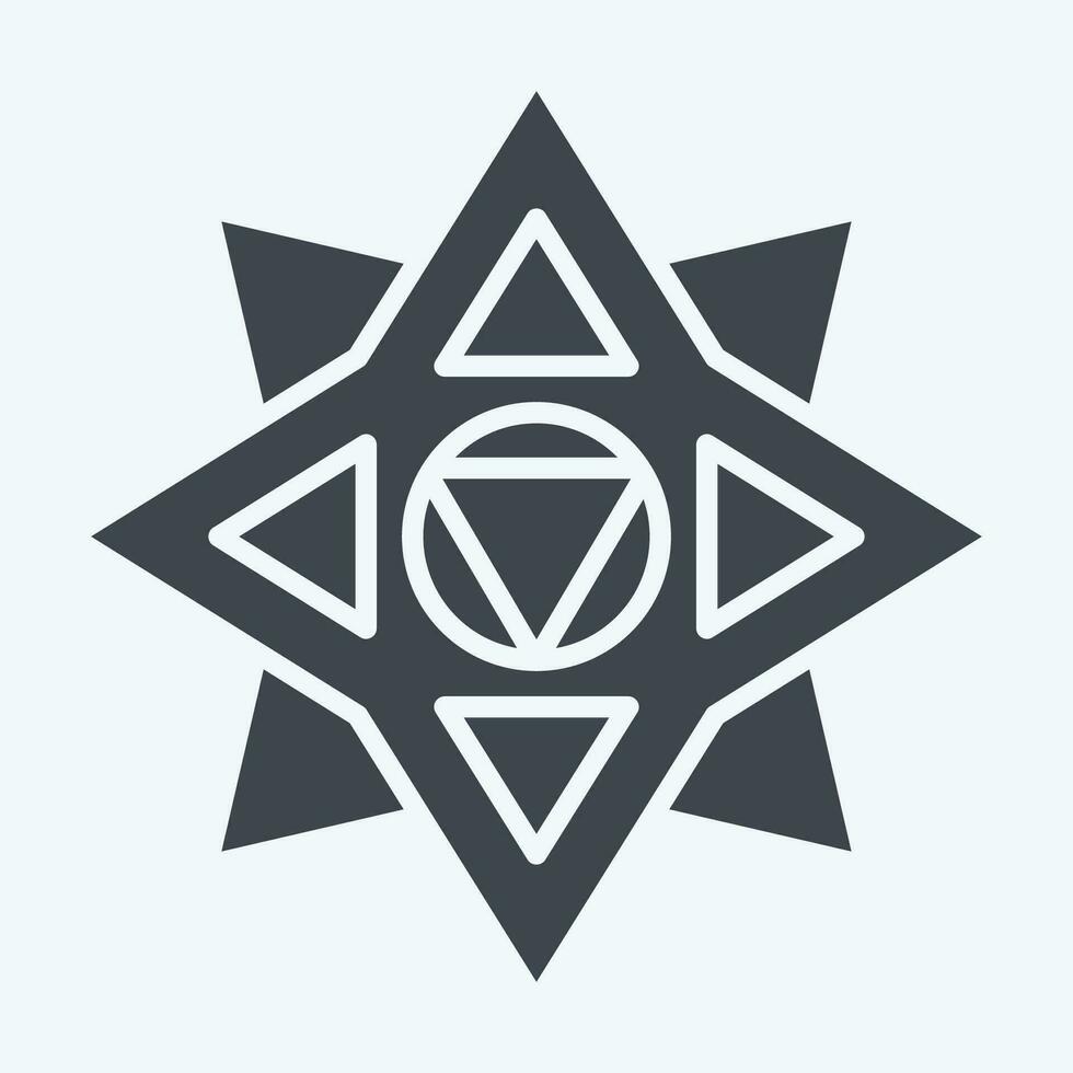 Icon Shuriken. related to Ninja symbol. glyph style. simple design editable. simple illustration vector