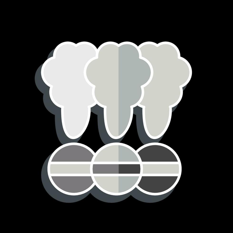 Icon Smoke Bomb. related to Ninja symbol. glossy style. simple design editable. simple illustration vector