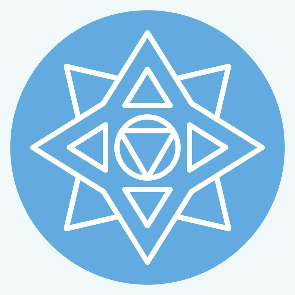 Icon Shuriken. related to Ninja symbol. blue eyes style. simple design editable. simple illustration vector