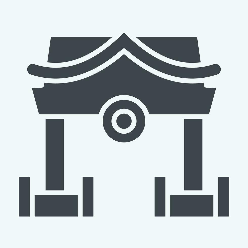 Icon Shrine. related to Ninja symbol. glyph style. simple design editable. simple illustration vector