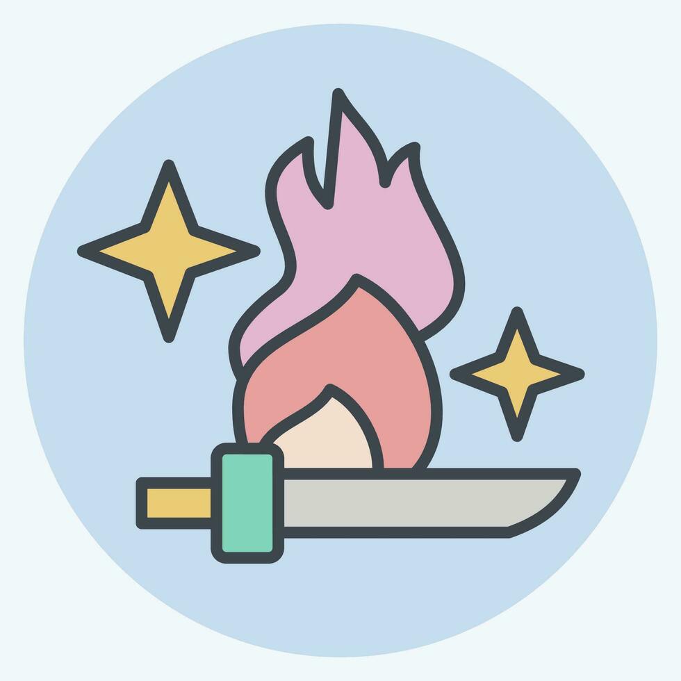 Icon Ninja Symbol. related to Ninja symbol. color mate style. simple design editable. simple illustration vector