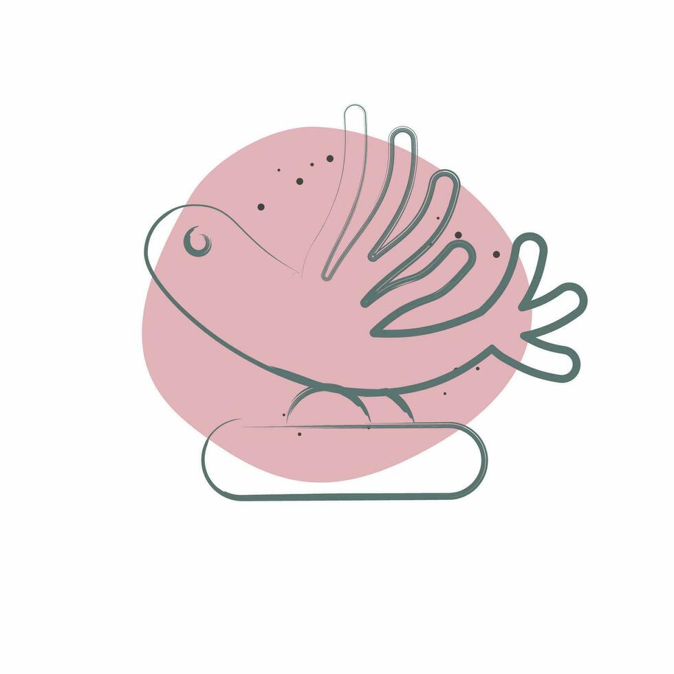 Icon Send Message. related to Ninja symbol. Color Spot Style. simple design editable. simple illustration vector