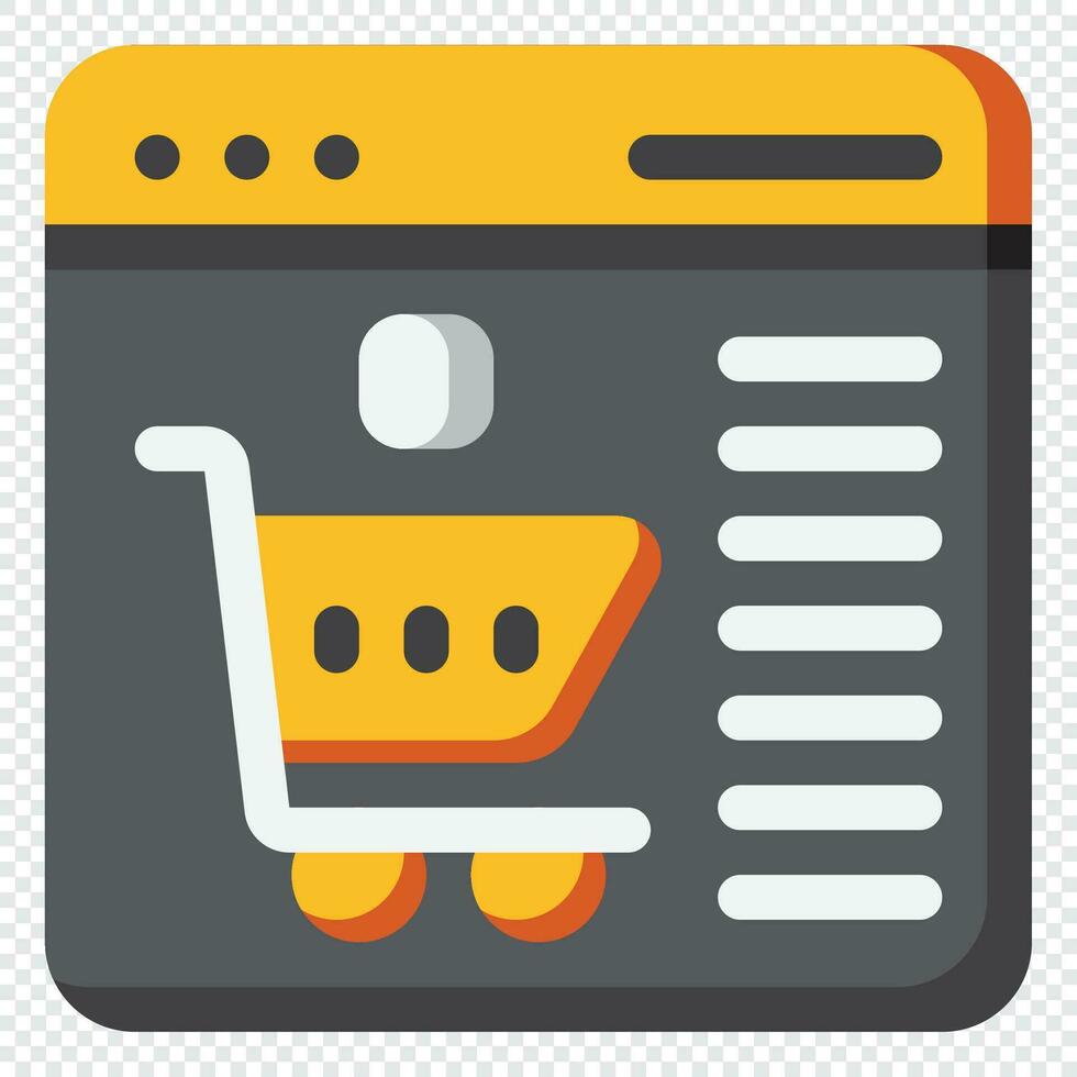 Ecommerce Icon. Digital marketing concept. Flat icon vector