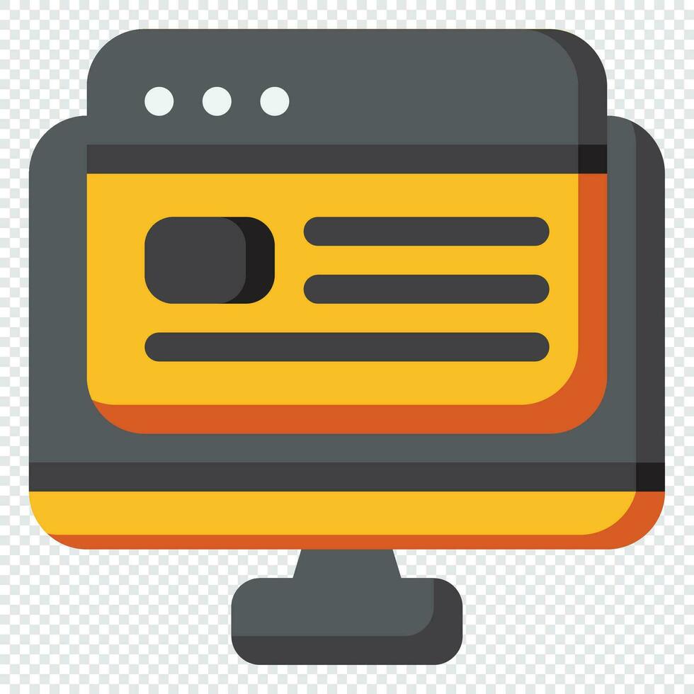 Website Icon. Digital marketing concept. Flat icon vector