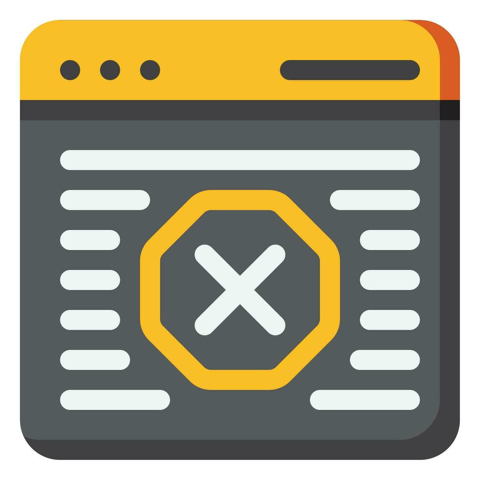 Ad Blocker Icon. Digital marketing concept. Flat icon vector