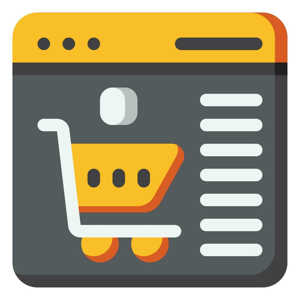 Ecommerce Icon. Digital marketing concept. Flat icon vector