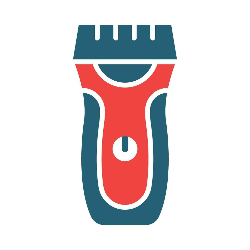 Electric Shaver Glyph Two Color Icon Design vector