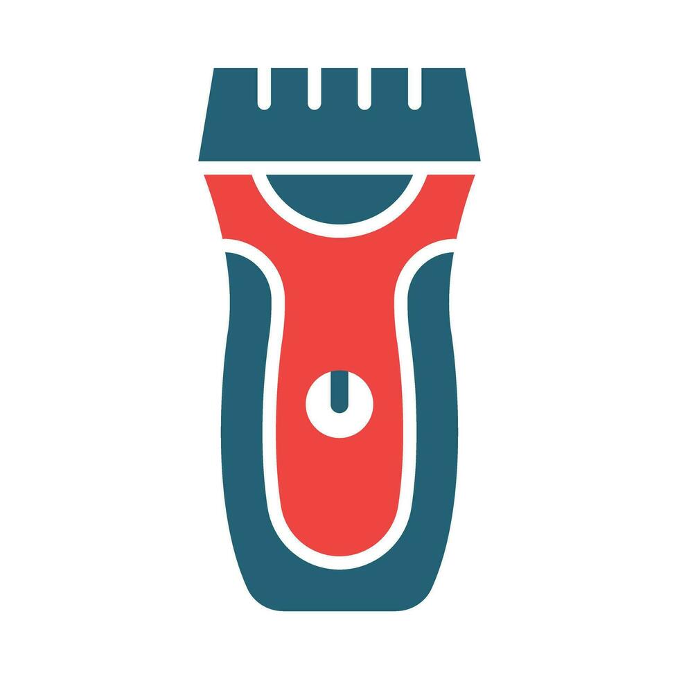 Electric Shaver Glyph Two Color Icon Design vector