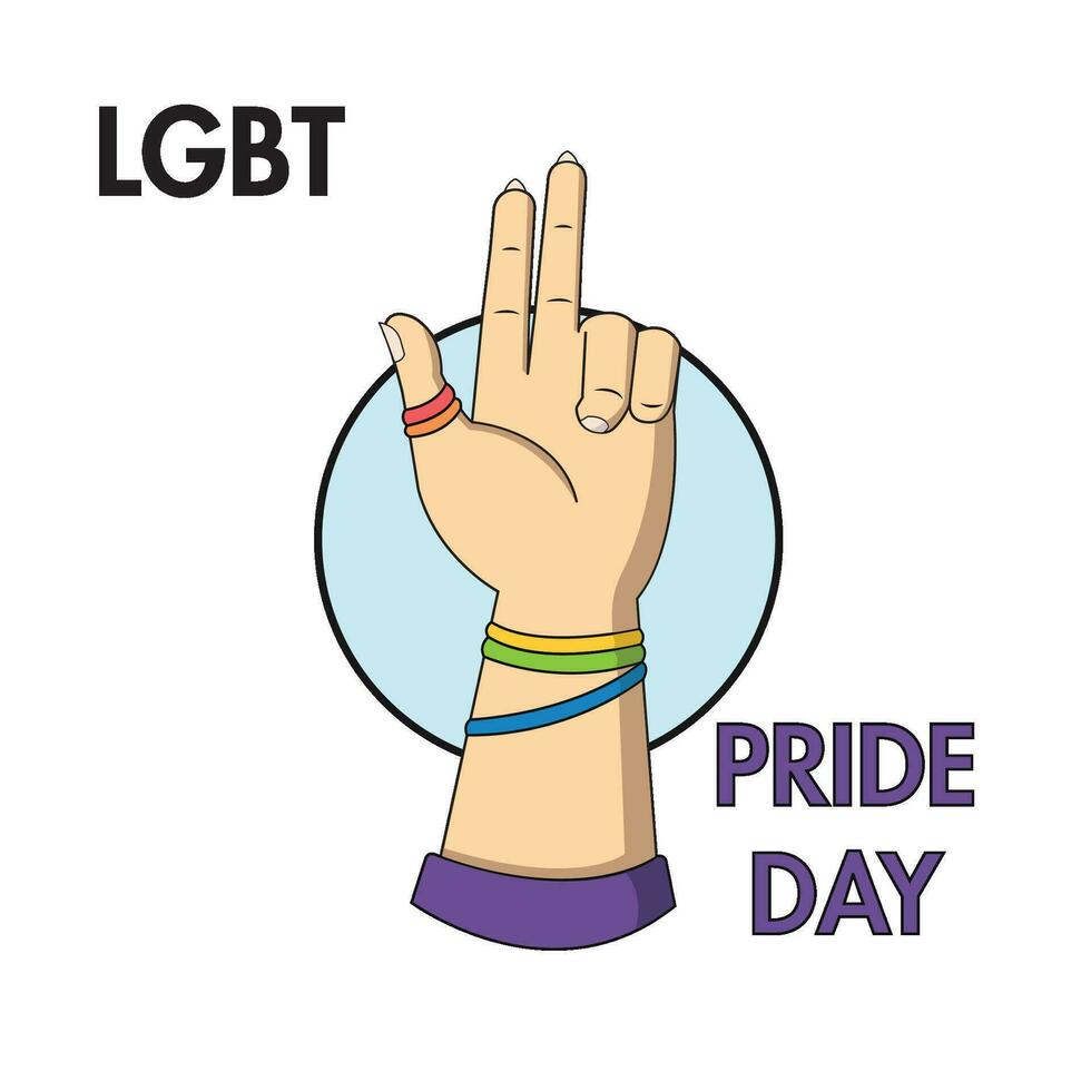 Isolated hand pride day icon Vector illustration