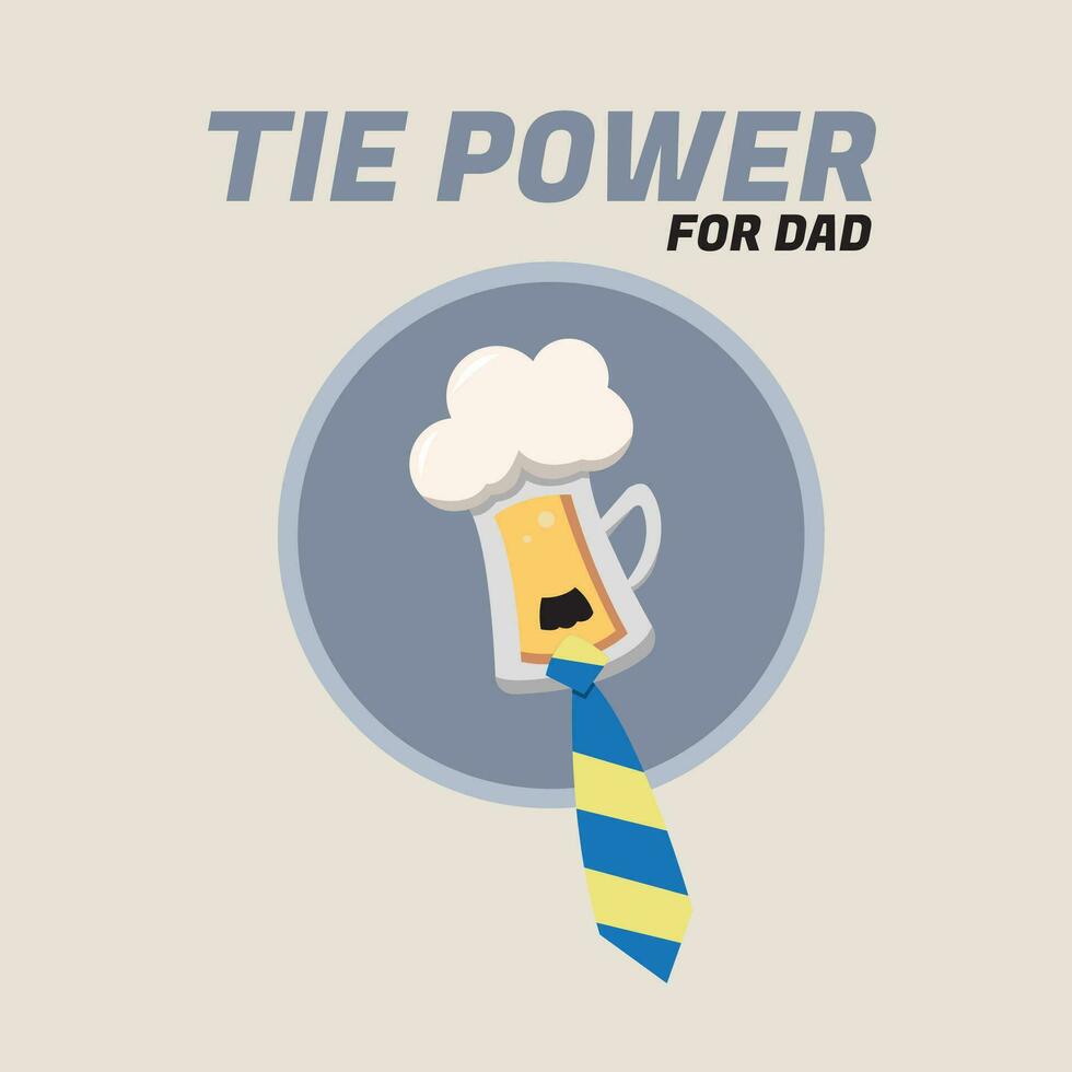 Hipster beer character with mustache Father day template Vector illustration