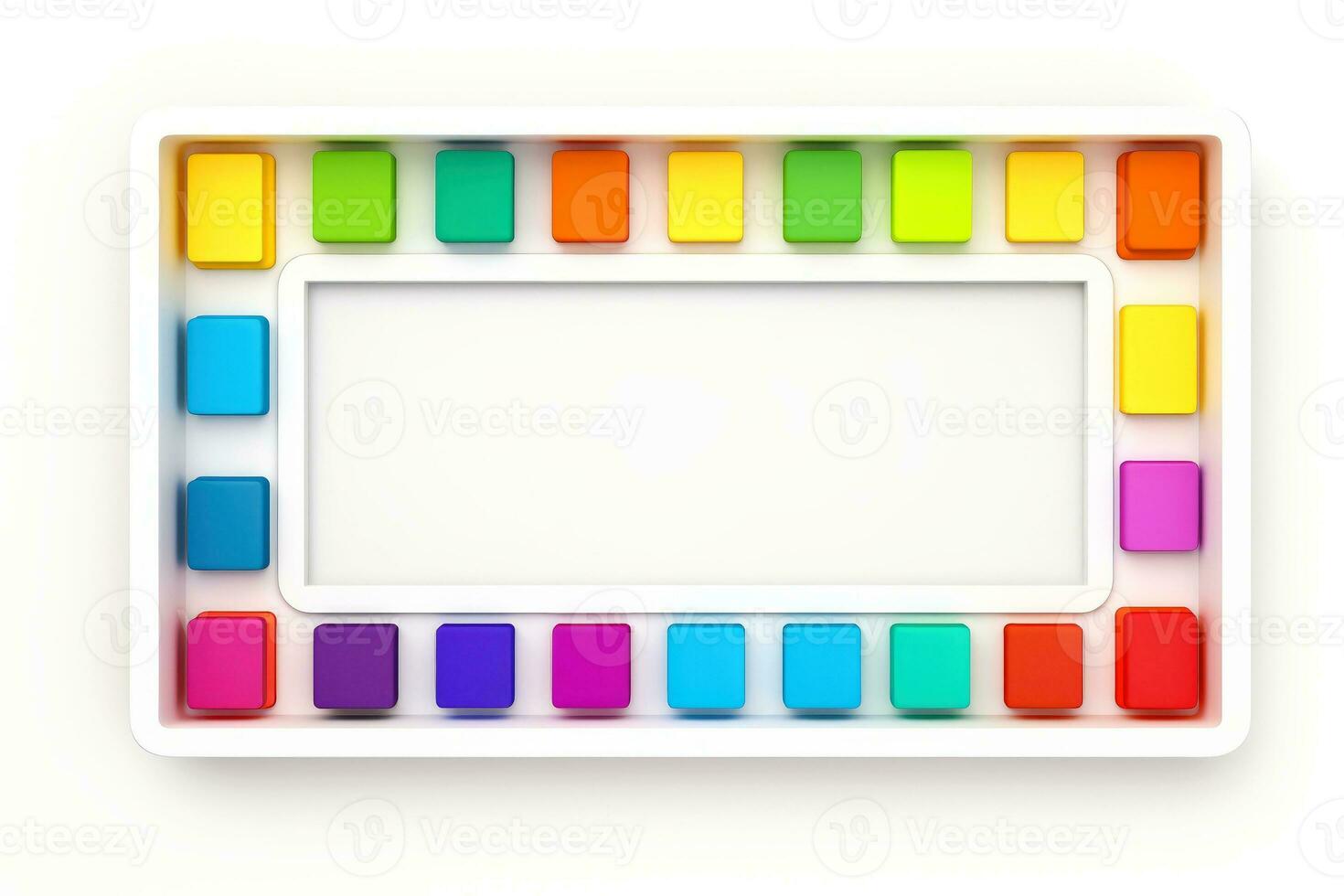 AI generated Abstract high tech border, futuristic technology background, Generative AI photo