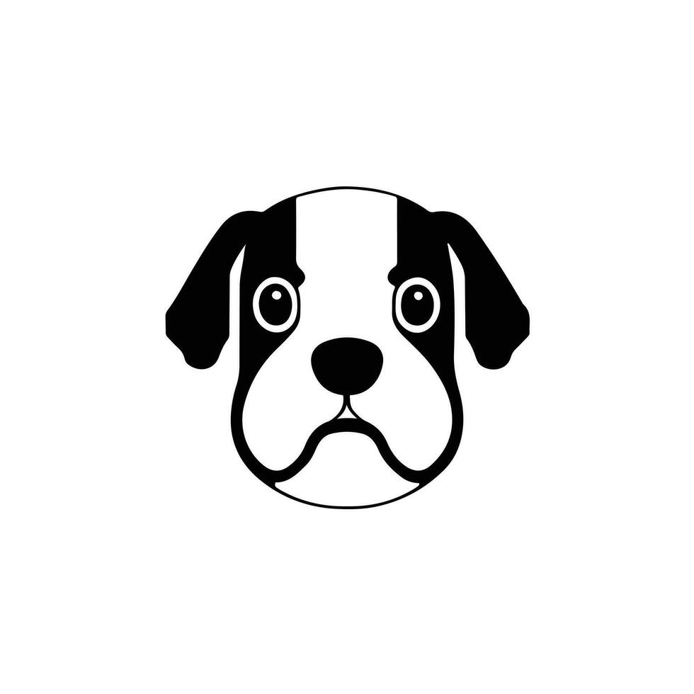 perro cabeza icono, perro cara firmar, perro cara icono en línea arte, vector gráficos.