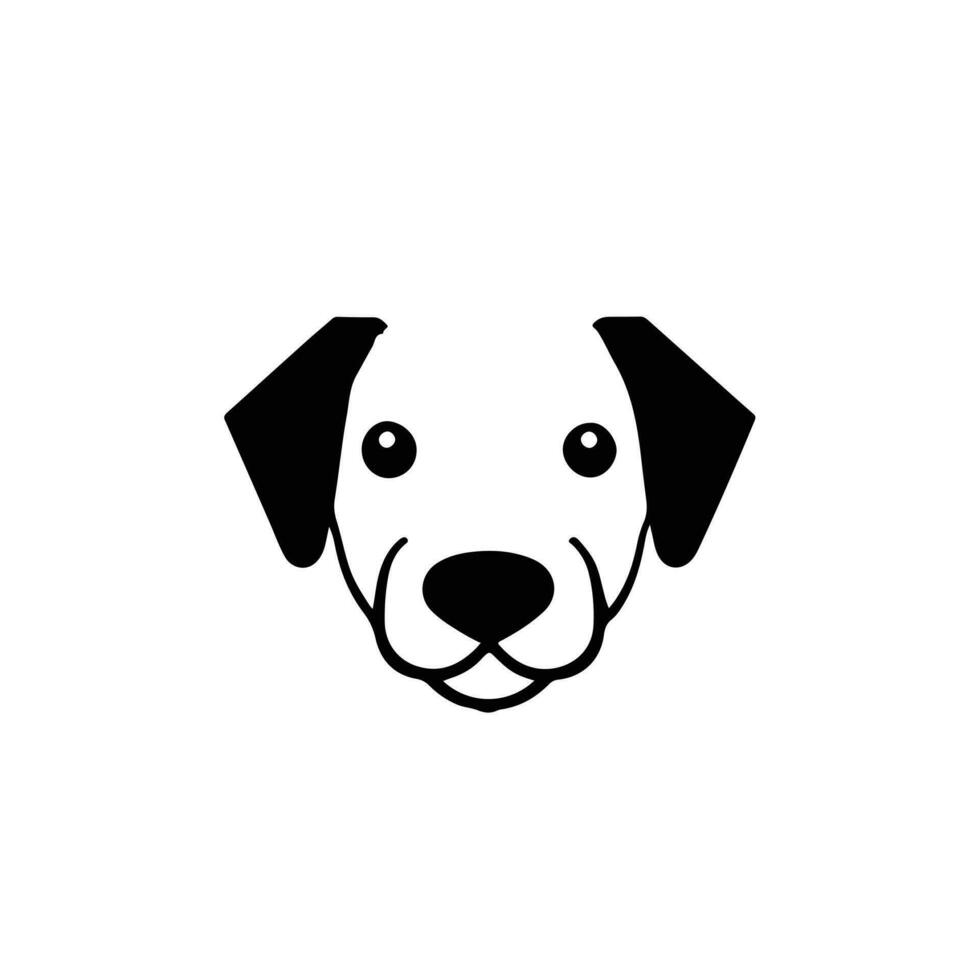 Dog head icon, dog face sign, dog face icon in line art, Vector graphics.