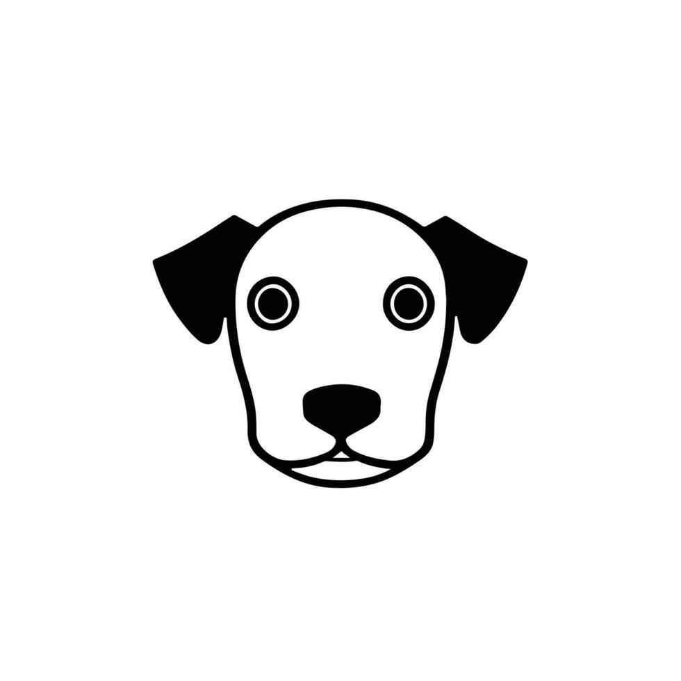 perro cabeza icono, perro cara firmar, perro cara icono en línea arte, vector gráficos.